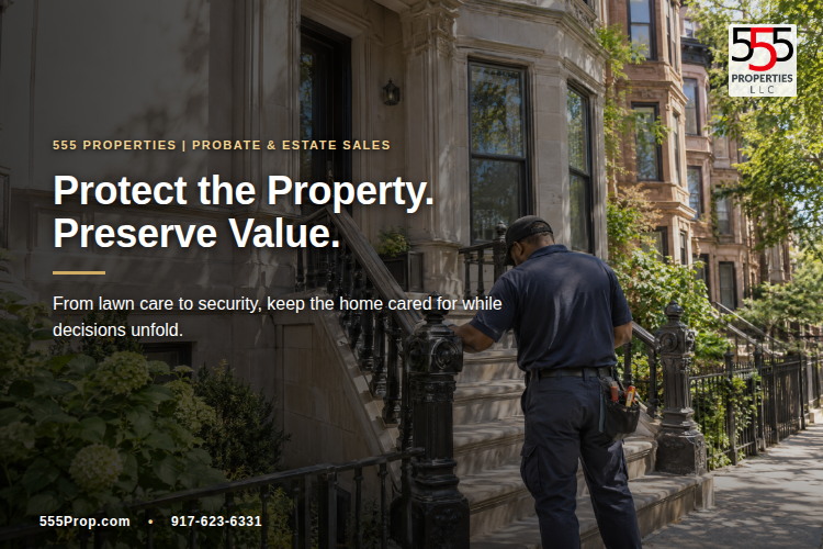 Maintenance professional caring for a Brooklyn residential property