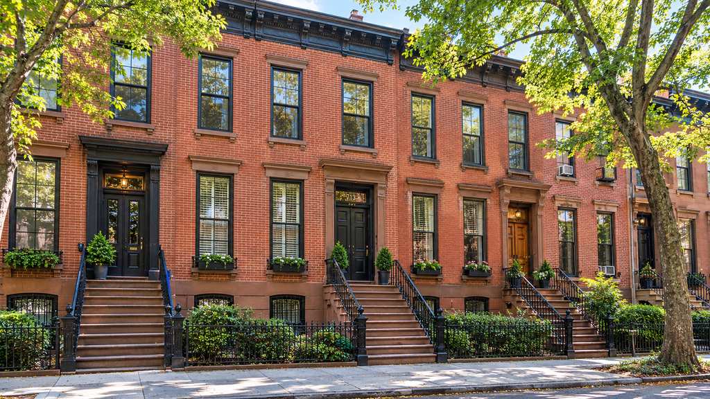 Well-maintained Brooklyn brownstone with classic historic architecture