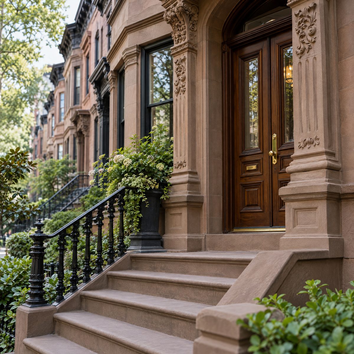Brooklyn brownstone home: Historic Brownstone Exterior