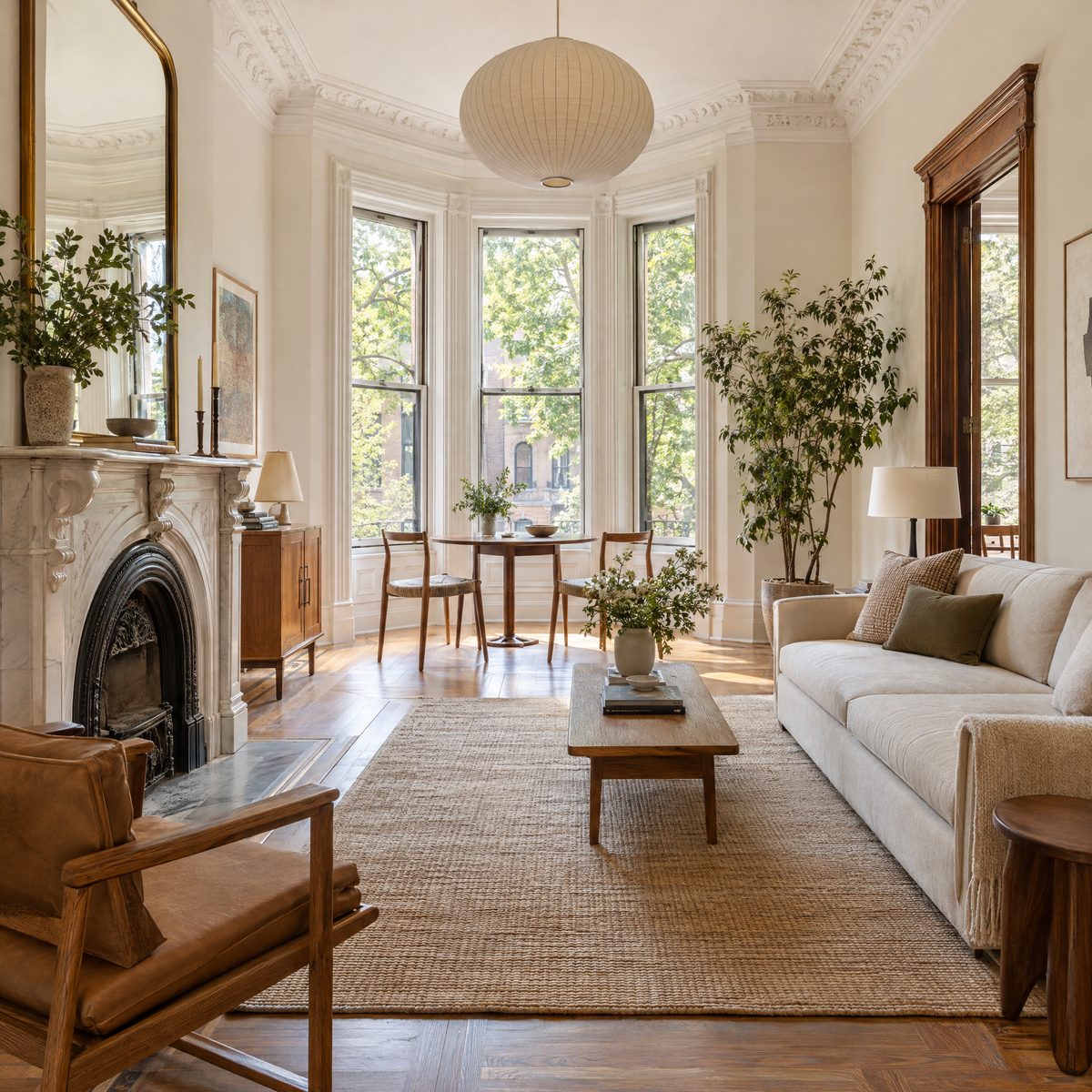 Elegant interior in a Brooklyn brownstone
