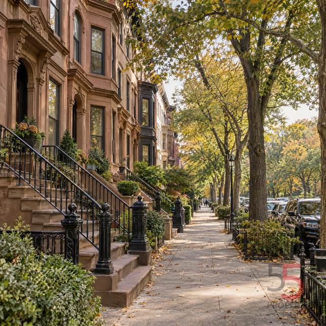 Prospect Park West brownstones