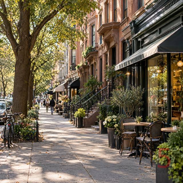 Seventh Avenue streetscape in Park Slope